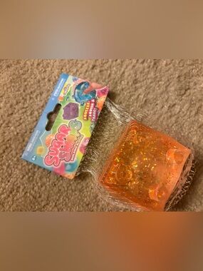 Sugar Swaps Orange Glitter Building Block Squishy